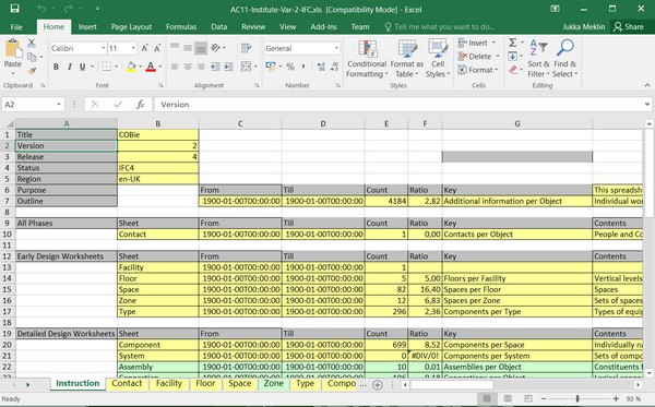 COBie Data Generation